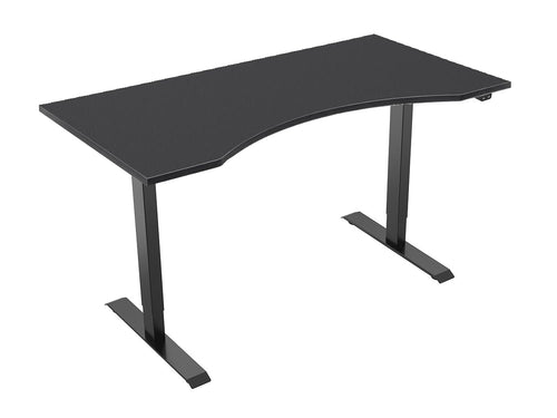 1-Motor Desk, Basic Controls with 5ft Curved Top