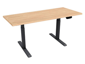 2-Motor Desk, Programmable with Solid Beech Hardwood Top