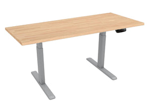 2-Motor Desk, Programmable with Solid Beech Hardwood Top