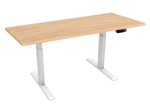 2-Motor Desk, Programmable with Solid Beech Hardwood Top