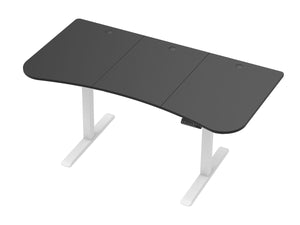 1-Motor Desk, Programmable with 3-Piece Curved Top