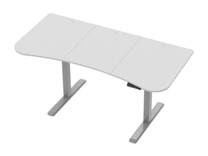 1-Motor Desk, Programmable with 3-Piece Curved Top